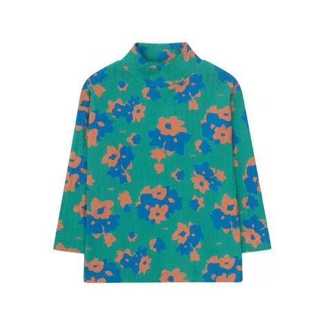 Langarmshirt Flowers Deep Green - tinycottons