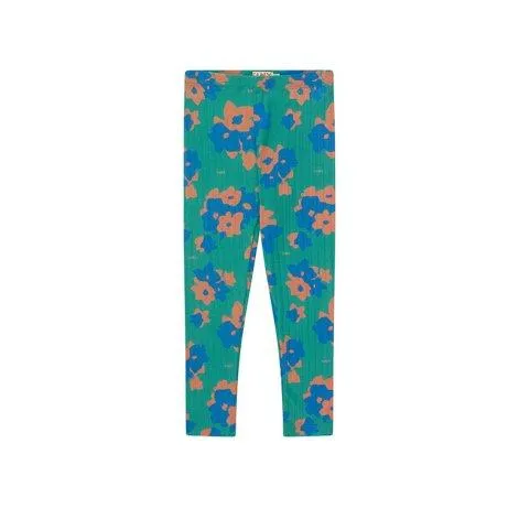 Pants Flowers Deep Green - tinycottons