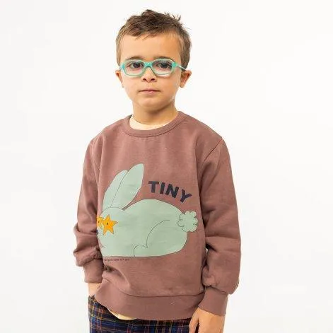 Sweatshirt Rabbit Purple Grey - tinycottons