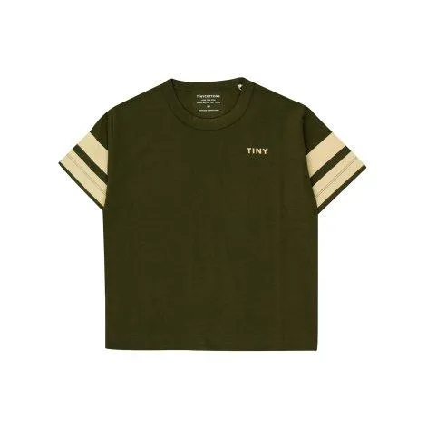 T-Shirt Stripes Khaki - tinycottons