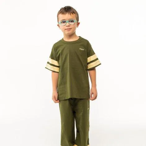 T-Shirt Stripes Khaki - tinycottons