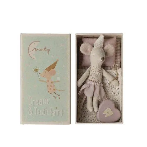 Tooth fairy mouse little sister in a matchbox - Maileg