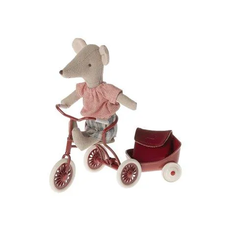 Souris tricycle Grande sœur rouge - Maileg