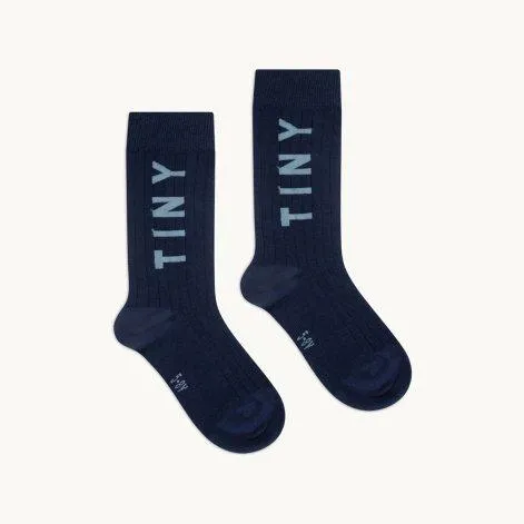 Chaussettes Tiny Light Navy - tinycottons