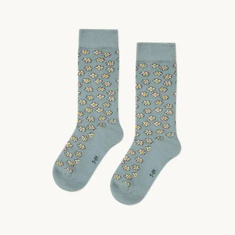 Chaussettes Daisies Dark Pistachio - tinycottons