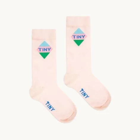 Triangle Tiny Soft Pink socks - tinycottons