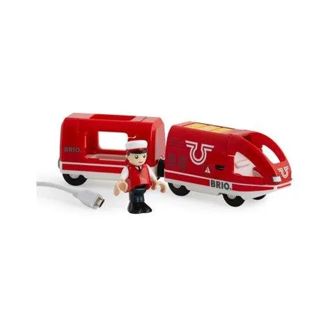 Red battery-powered passenger train - BRIO