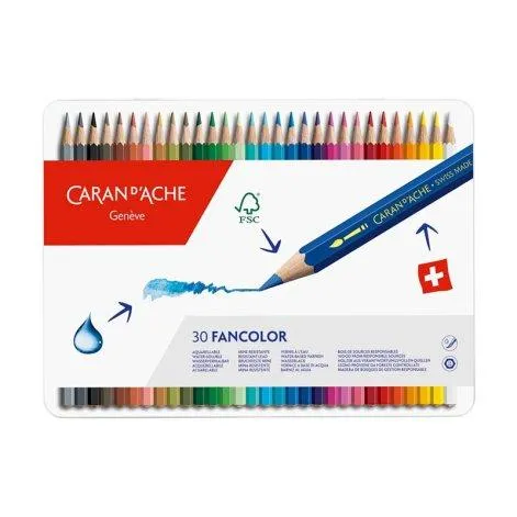 Crayons de couleur Fancolor 30 pièces - Caran d'Ache