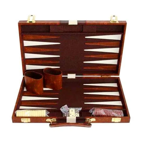 Backgammon Koffer braun - Weible Spiele