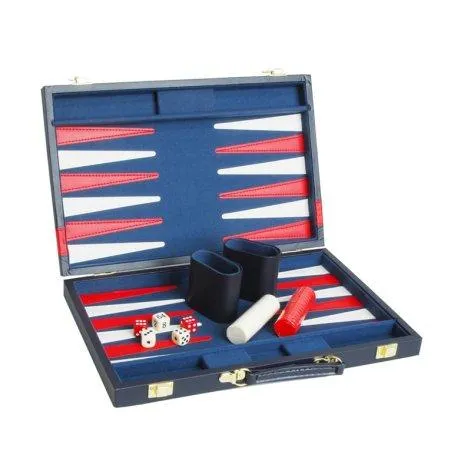 Backgammon case blue red - Weible Spiele