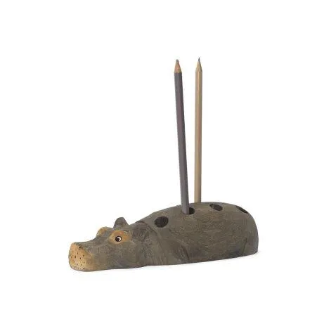 Pen holder Hippo Hand-carved - ferm LIVING