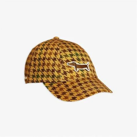 Cap Dog houndstooth aop Beige - Mini Rodini