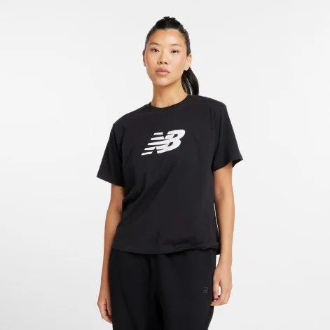  T-Shirt Sport Jersey Relaxed Logo Black - New Balance