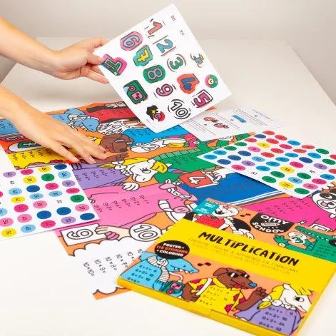 Poster & stickers OMY Multiplication scolaire - OMY