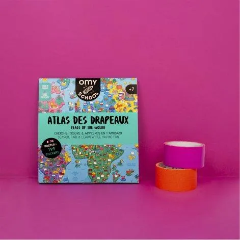 Poster & Sticker Atlas des drapeaux OMY School - OMY