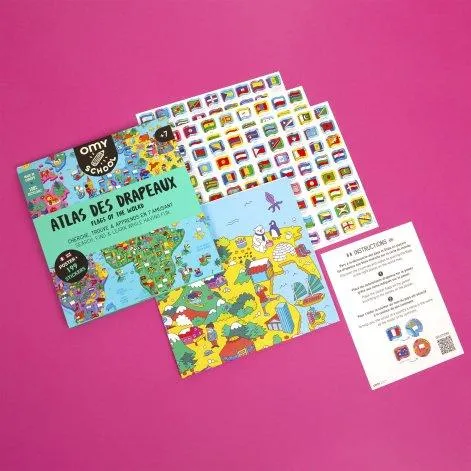 Poster & sticker Atlas des drapeaux OMY School - OMY