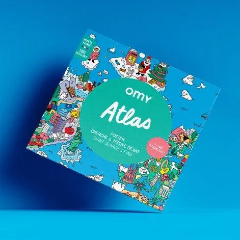 Poster & sticker Atlas Cherche & trouve - OMY