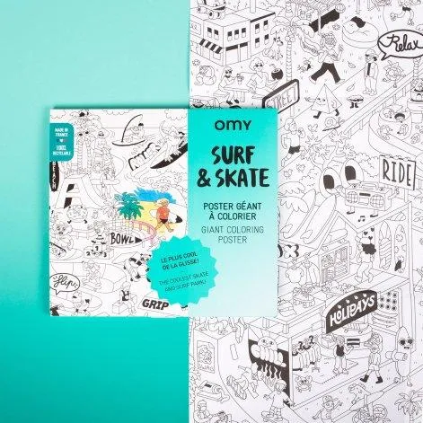 Ausmalposter Surf & Skate - OMY