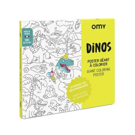 Poster à colorier Dinos - OMY