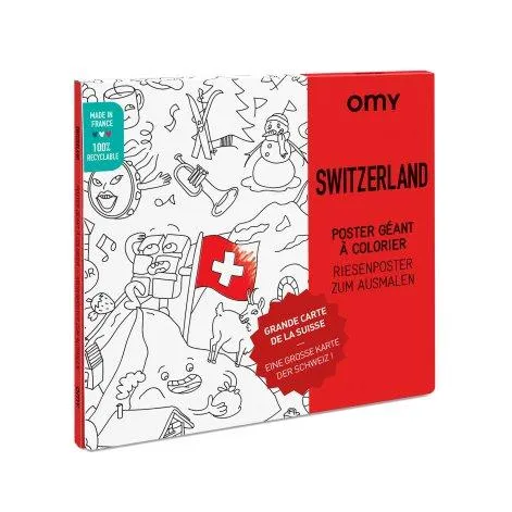 Coloring poster Switzerland - OMY