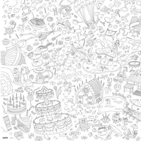 Coloring poster Fantastic Coloriage XXL - OMY