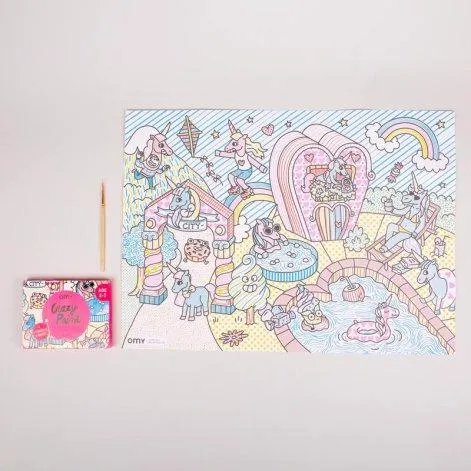 Coloring poster incl. brush Crazy Paint Lily - OMY