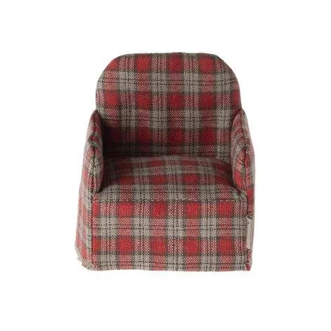 Mouse chair red plaid - Maileg