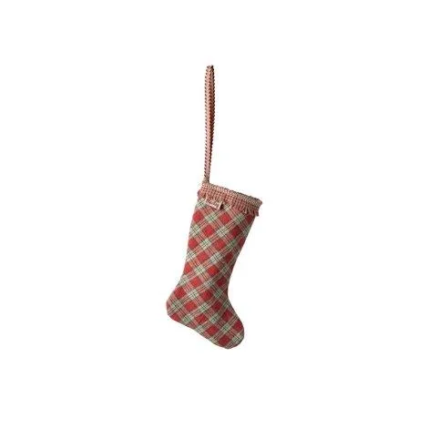 Stocking ornament plaid red - Maileg