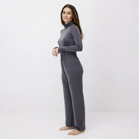 Cupro High Waist Pants purple gray - Moya Kala