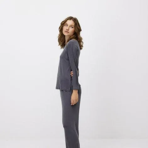 Cupro Plain Top lila grey - Moya Kala