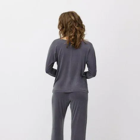 Cupro Plain Top purple gray - Moya Kala