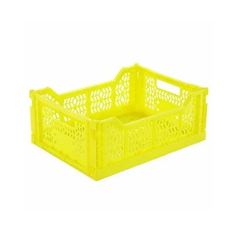 Boîte de rangement Midi jaune fluo - Aykasa