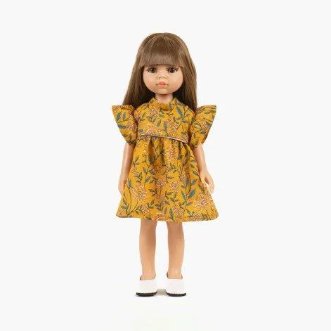 Amigas: Daisy Flowers dress mustard fringe look - Minikane