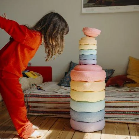 Stacking stone Mini Rainbow pastel - Stapelstein