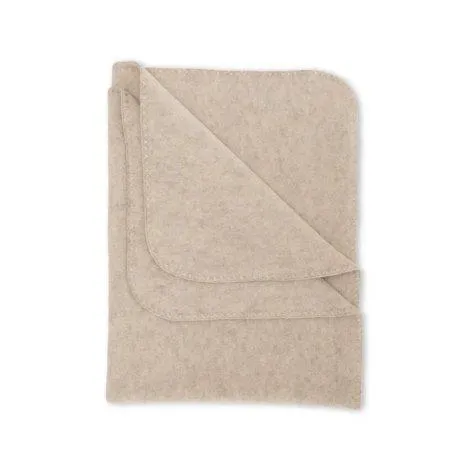 Baby blanket merino wool sand melange - Engel Natur