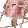 Doll buggy Powder Pink Check