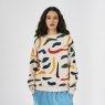 Sweatshirt Brushstrokes Printed Multicolor