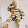 Baby one-piece Stripes Vanilla Mustard